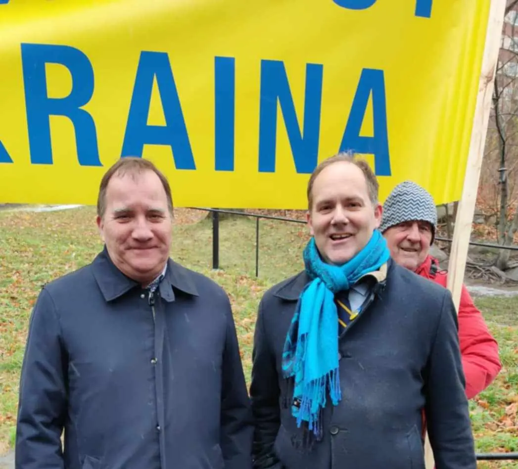 With the former Swedish PM Stefan Löfven, for Ukraine